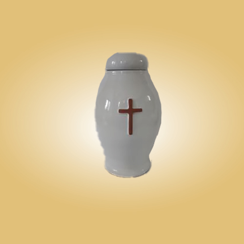 Урна 2, бяла с кръст